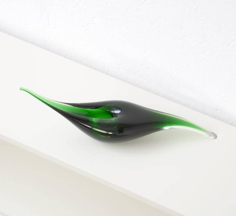 Sculptural Orchid Vase Flamingo by Per Lütken for Holmegaard, 1961 at