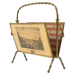 Magazine Rack in Hollywood Regency Maison Jansen-style