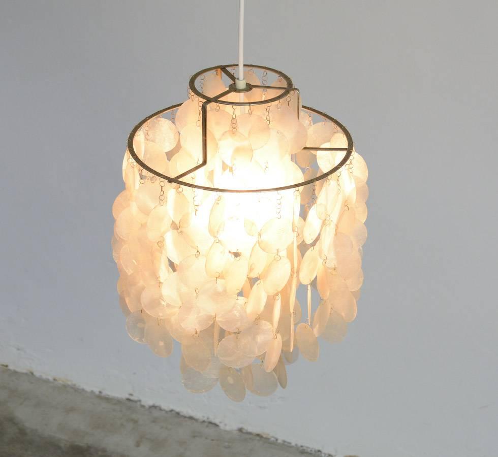 Late 20th Century Rare Fun One DM Gold Pendant Lamp by Verner Panton for Lueber