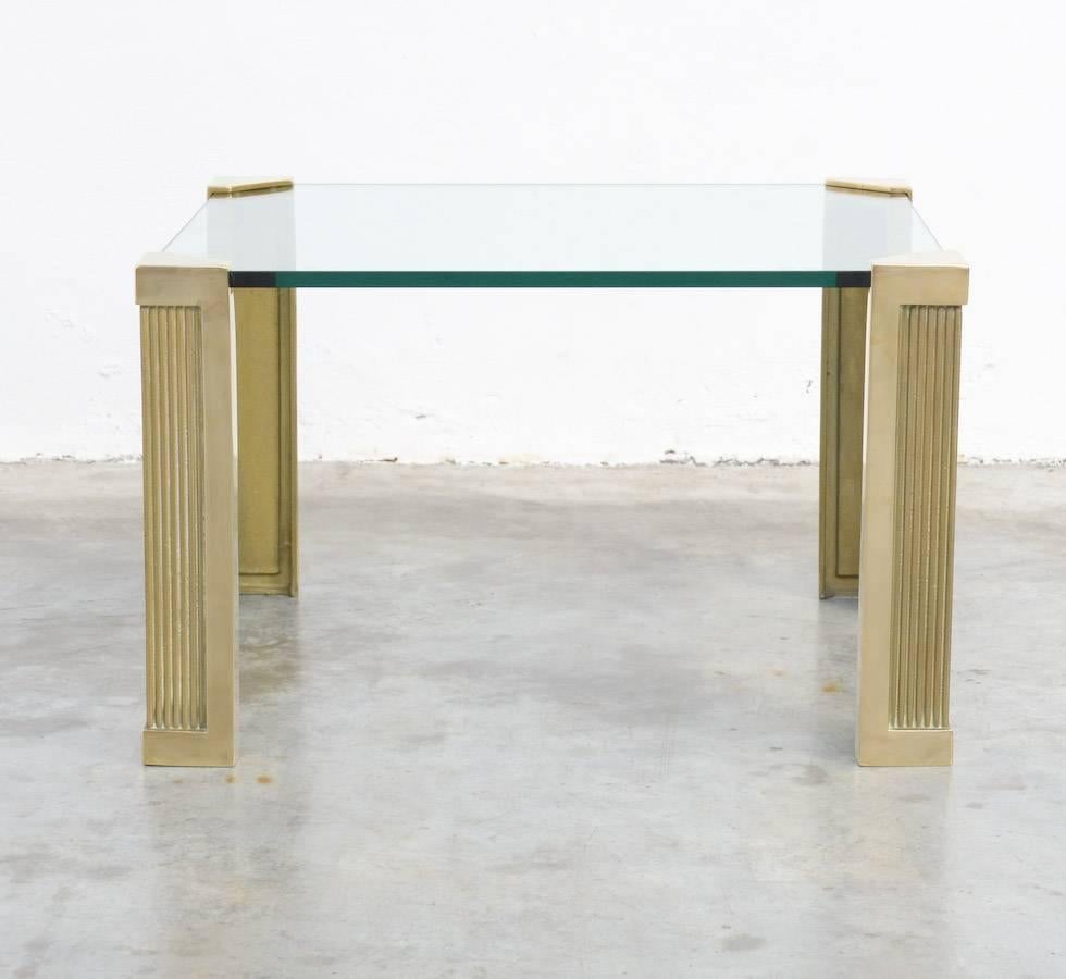 Dutch Impressive Brass Side Table by Peter Ghyczy
