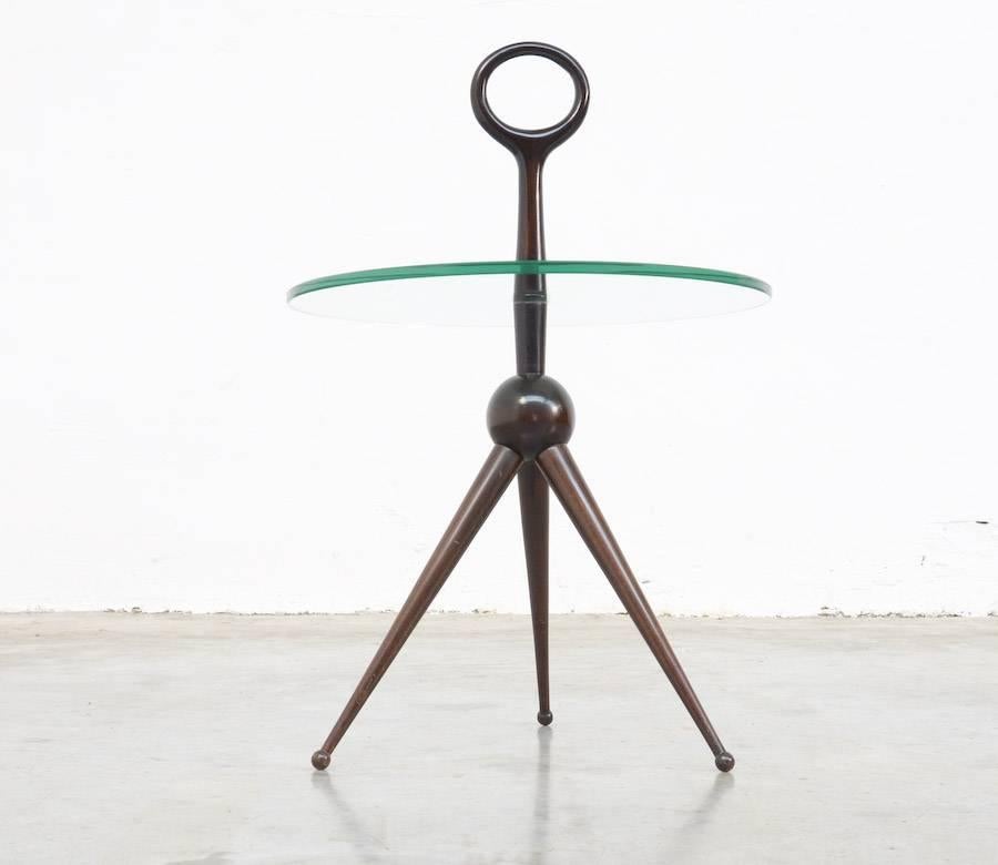 Rare Mid-Century Tripod Side Table by Cesare Lacca In Excellent Condition In Vlimmeren, BE