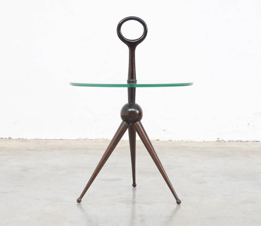 Rare Mid-Century Tripod Side Table by Cesare Lacca 3