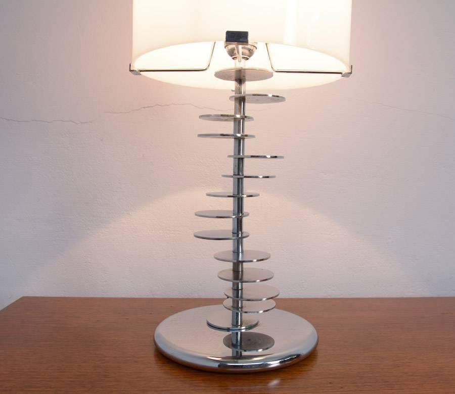 Belgian Magnificent Table Lamp in the Manner of Curtis Jere