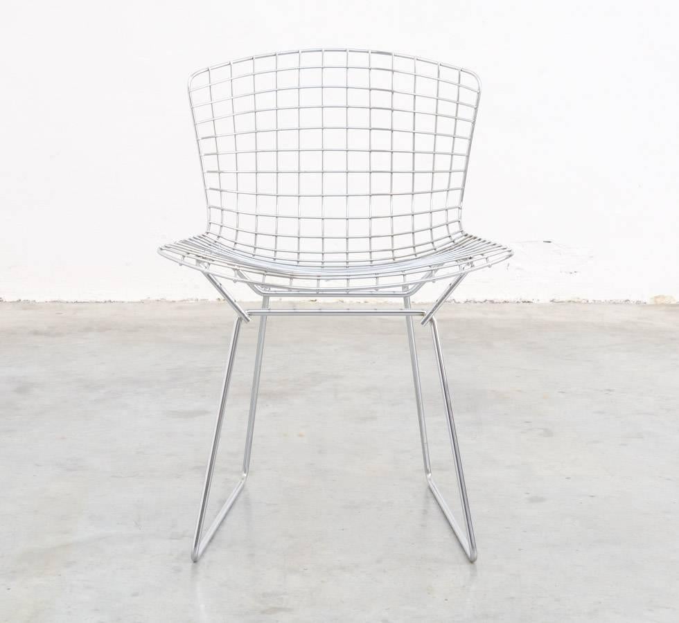 Set of Six Wire Chairs by Harry Bertoia for Knoll International De Coene 3