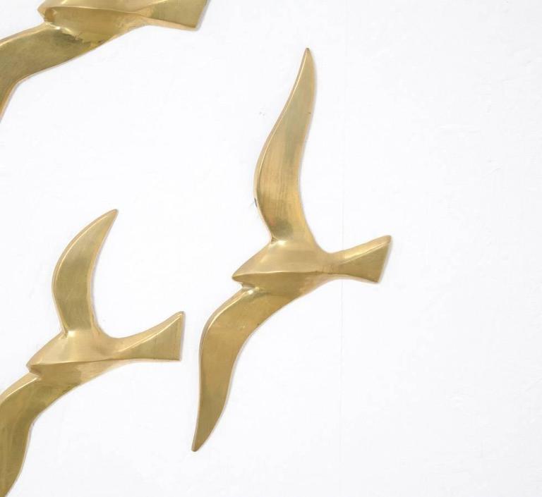 Flying Birds, Copper Wall Sculpture at 1stDibs