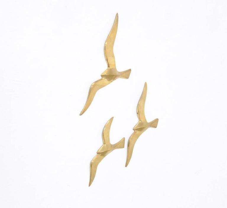 Flying Birds, Copper Wall Sculpture at 1stDibs