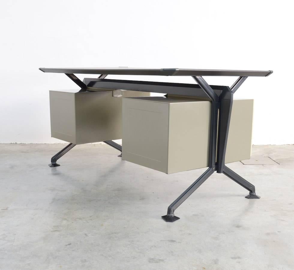Mid-Century Italian Arco Series Desk by Studio BBPR for Olivetti 1