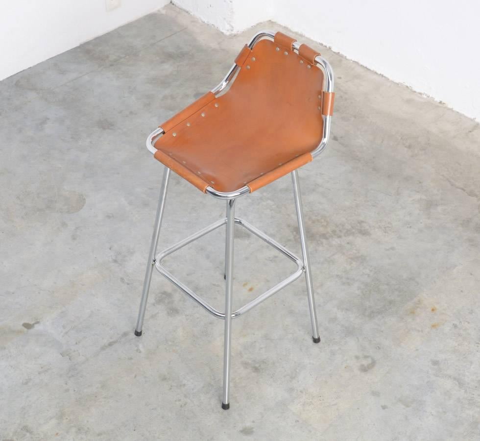 Iconic Bar Stool in the Style of Charlotte Perriand In Excellent Condition In Vlimmeren, BE