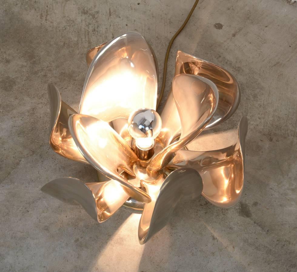 Late 20th Century Rare Table Lamp “Fleur d’Or” by Michel Armand