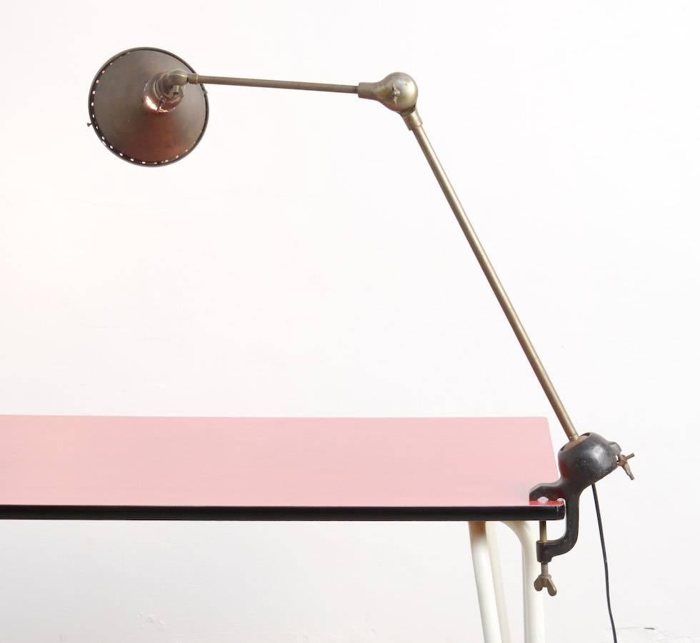 Mid-20th Century Unique Industrial Desk Lamp