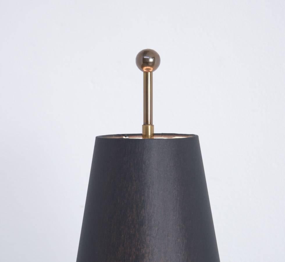 Lacquered Stylish Floor Lamp of the 1950s