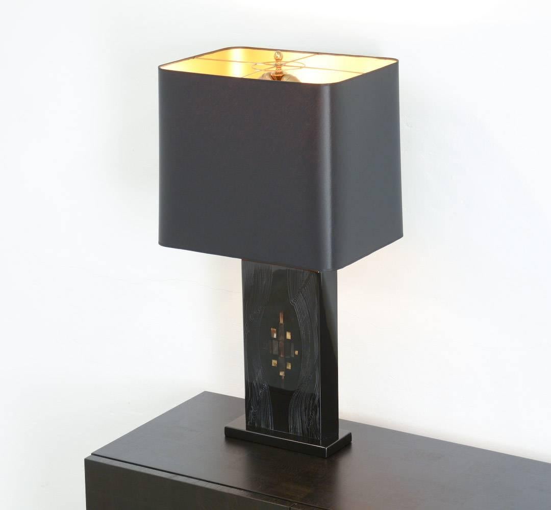 Exclusive Table Lamp by Fernand Dresse In Good Condition For Sale In Vlimmeren, BE