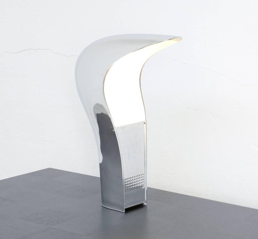 Modern Chrome Pelota Desk Lamp by C. Casati and E. Ponzio for Lamperti