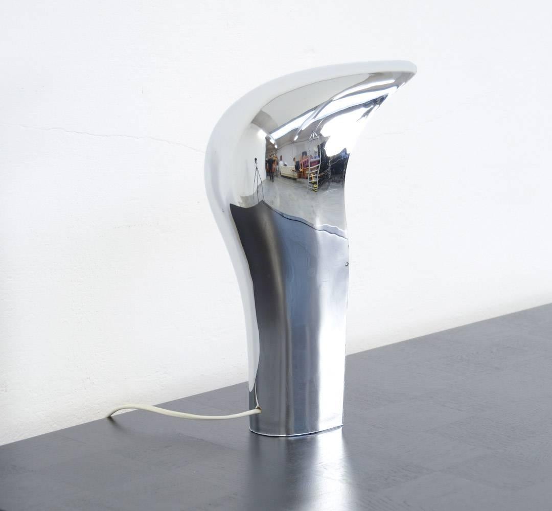 Chrome Pelota Desk Lamp by C. Casati and E. Ponzio for Lamperti In Excellent Condition In Vlimmeren, BE