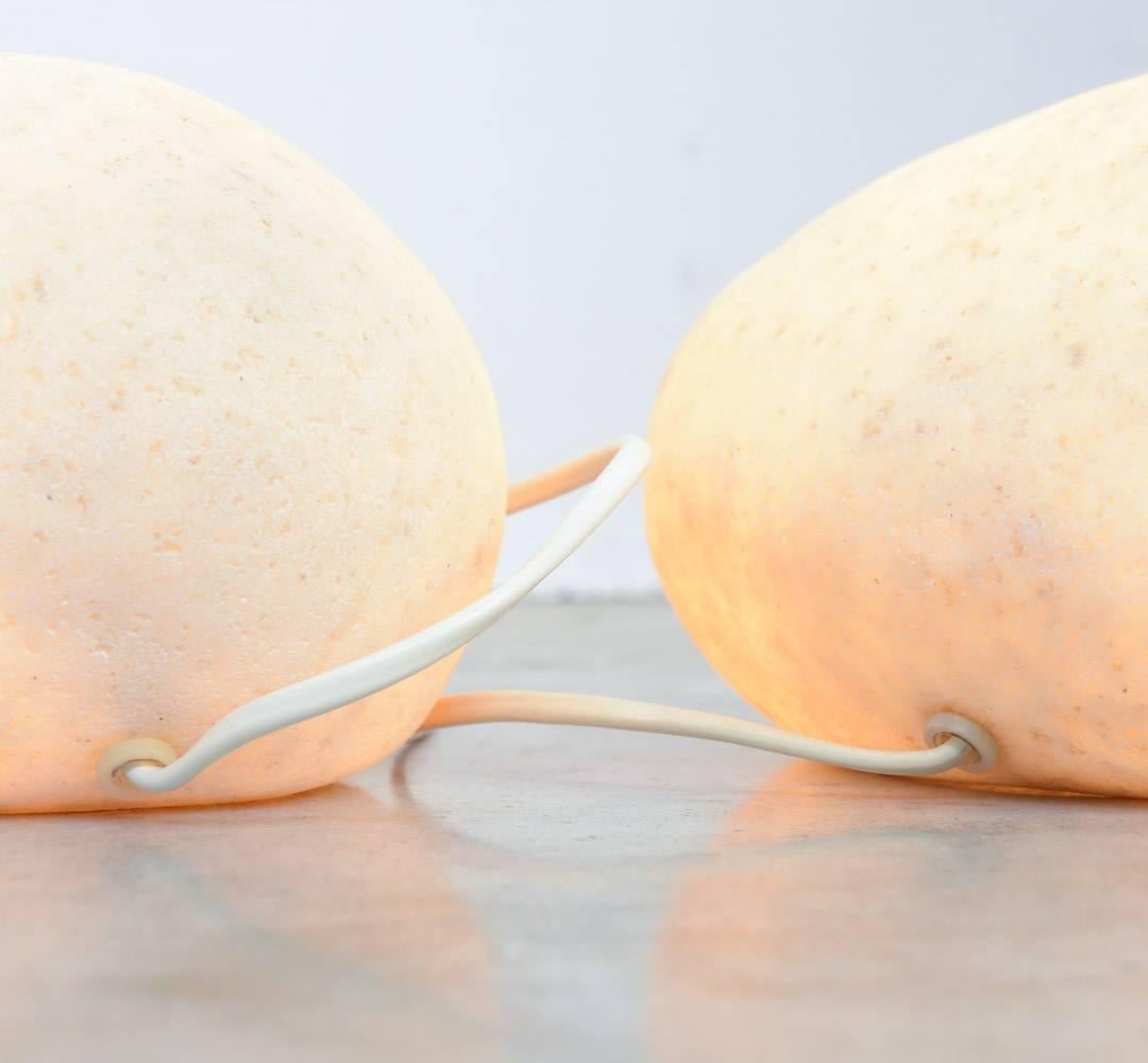 Mid-20th Century Pair of Early Dorra Rock Shaped Lamp by A. Cazenave for Atelier A