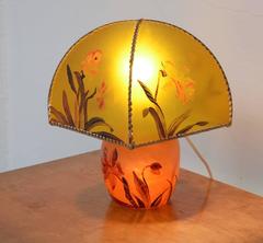 Art Nouveau Hand-Painted Table Lamp by Victor De Winner
