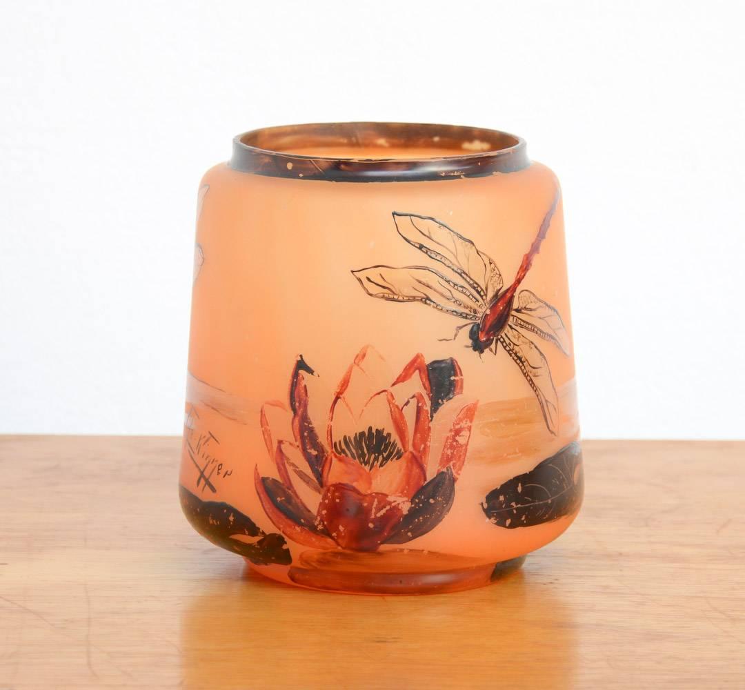 20th Century Art Nouveau Vase by Victor De Winner, Liège, Belgium For Sale