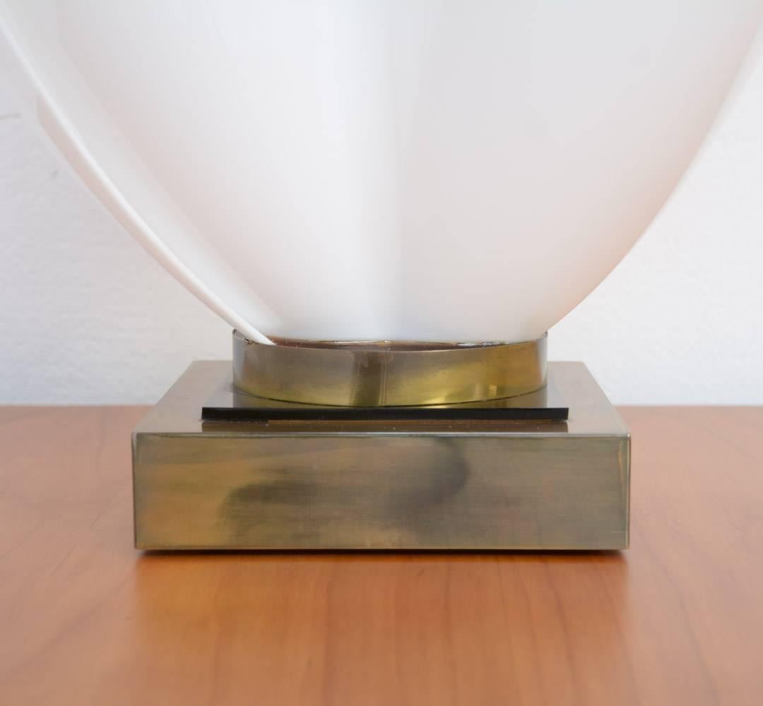 French Decorative Tulip Table Lamp by Rougier