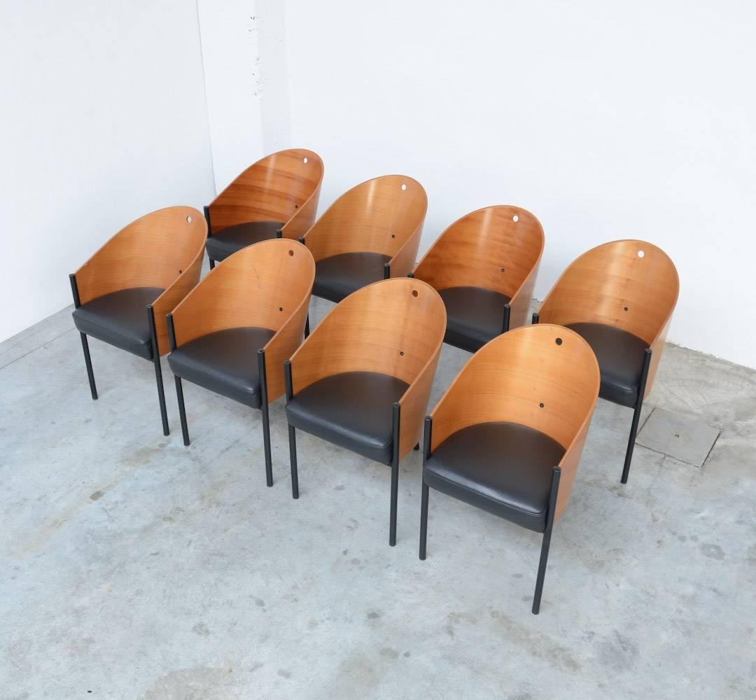 Set of eight Costes Chairs by Philippe Starck for Driade Aleph 2