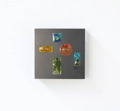 Rare Square Collage Wall Lamp by Willem van Oyen for RAAK