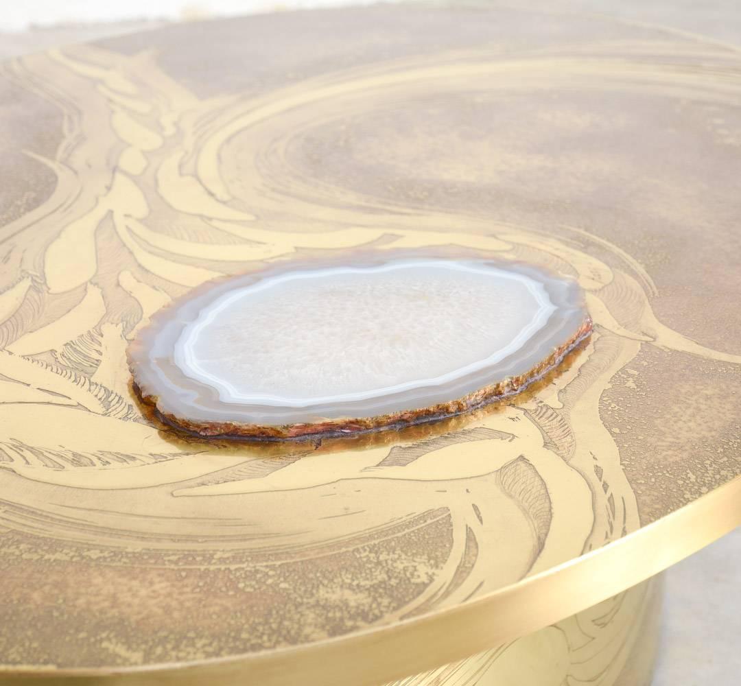 Late 20th Century Glamorous Brass Coffee Table by Marc D’Haenens