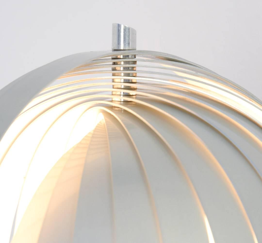 French Magnificent Aluminium Table Lamp by Henri Mathieu