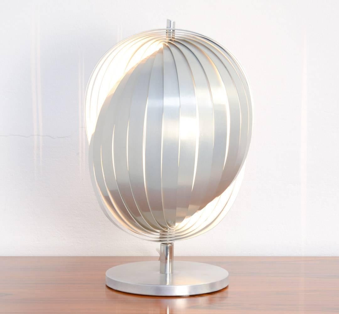 Magnificent Aluminium Table Lamp by Henri Mathieu 2