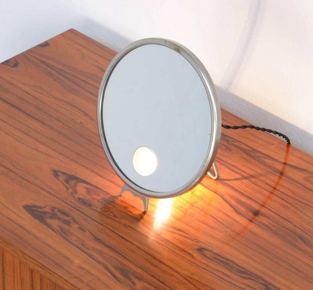 Mid-20th Century Illuminated Standing Mirror Le Mirophar by Brot Miroir, Paris
