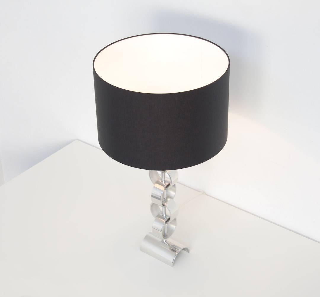 Belge Lampe de bureau chromée minimaliste, années 1970 en vente