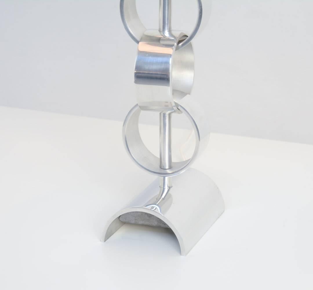 Minimalist Chromed Table Lamp, 1970s For Sale 2