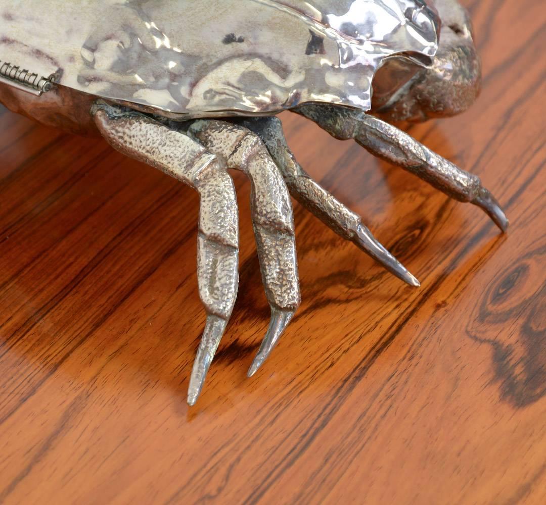 Large Silver Plated Crab Caviar Server 2
