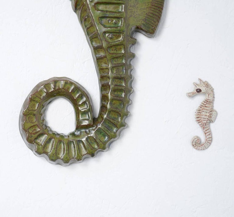 Set of Three Seahorse Ceramic Wall Sculptures by Amphora at 1stDibs