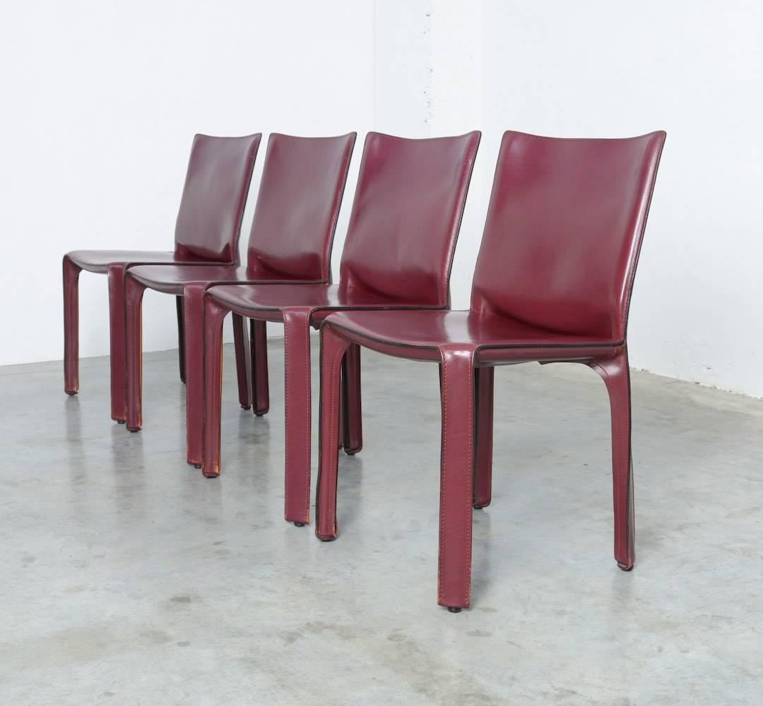 Late 20th Century Set of Six CAB Chairs by Mario Bellini for Cassina