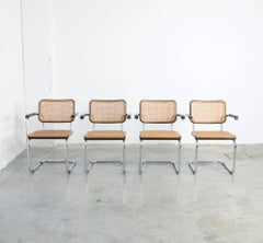 Set of Four Cesca B64 Dining Chairs by Marcel Breuer for Thonet