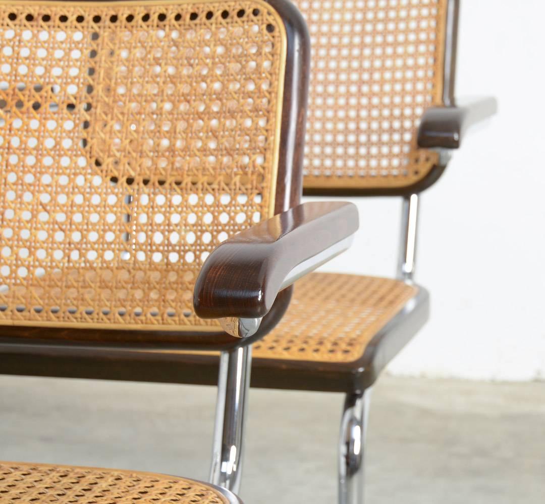 Bauhaus Set of Four Cesca B64 Dining Chairs by Marcel Breuer for Thonet