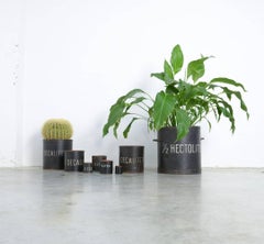 Decorative Set of 8 Vintage Metal Measuring Cups