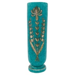 Vaso turchese con fiore d'oro di Wilhelm Kåge