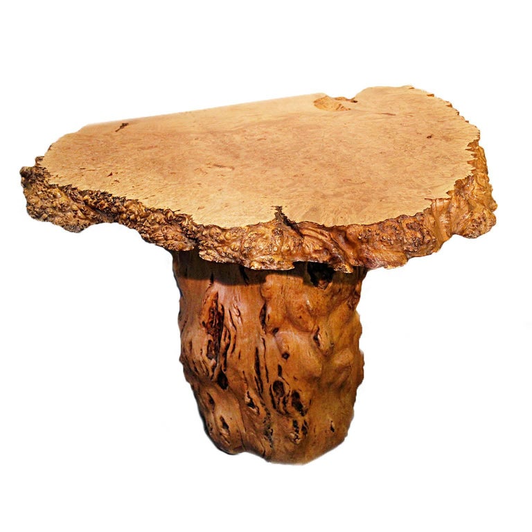 Japanese Natural Shape Root Wood Console Table For Sale at 1stDibs