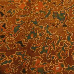 Japanese Wakasa Persimmon Lacquer Square Low Table