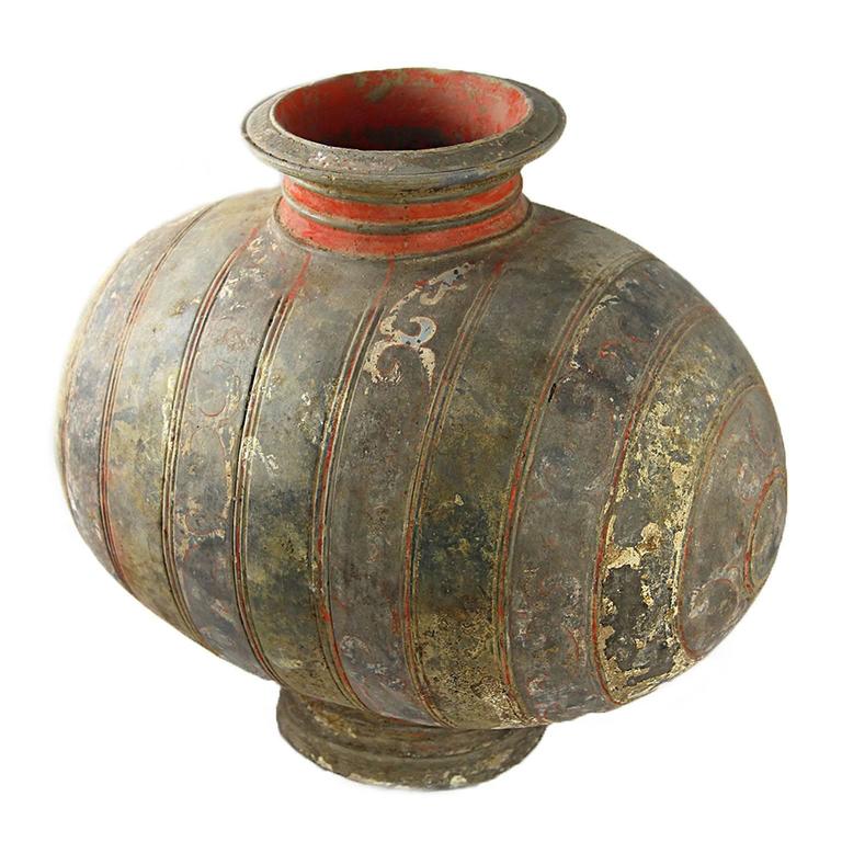Chinese Han Dynasty Pottery "Cocoon" Vase at 1stDibs