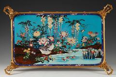 19th Century Japanese Style Tray attributed to L.C. Sevin, F. Barbedienne