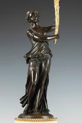 19th Century Pair of Candelabras "Aux Vestales", E.M. Falconet