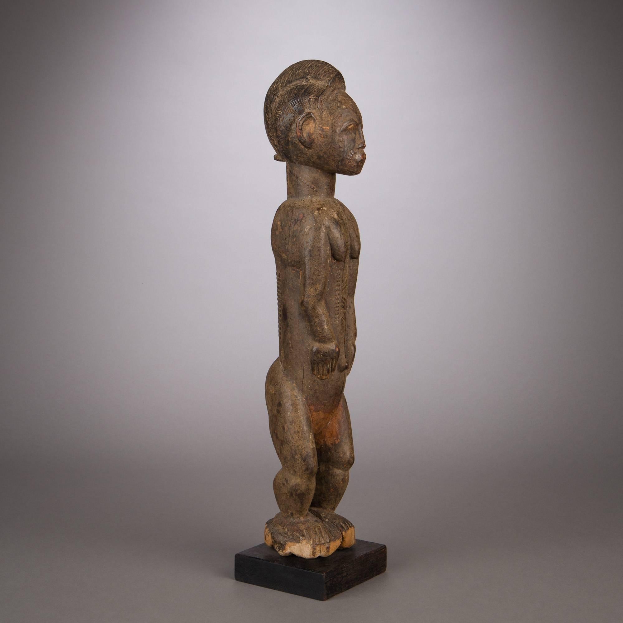 Late 19th Century Tribal Baule Figure In Good Condition In New York, NY