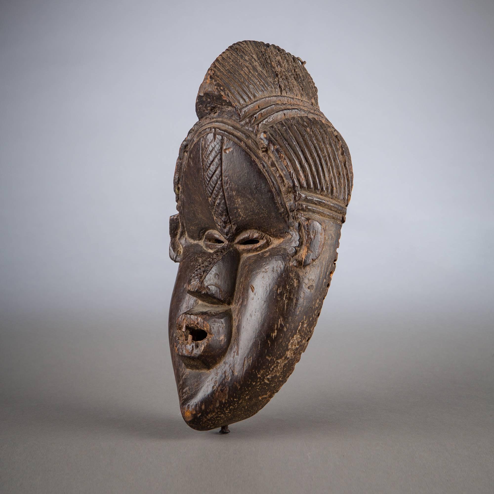 Late 19th or Early 20th Century Tribal Bassa Mask, Liberia In Good Condition In New York, NY