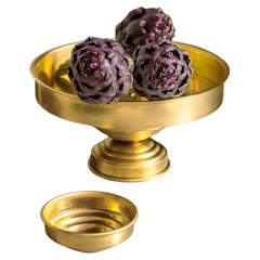 10er Set Tafelaufsatz aus Messing, skulpturales architektonisches italienisches Collectional-Design