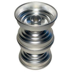 Set di 10 portacandele italiani in ottone placcato argento, contemporanei