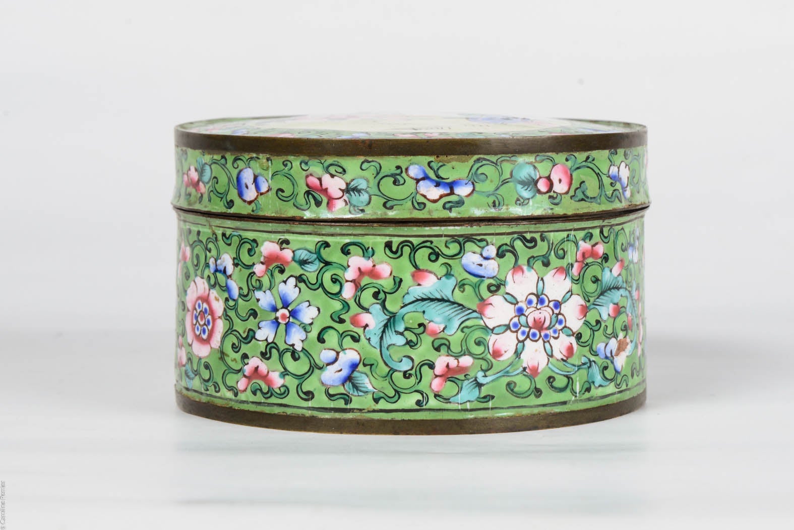 Chinese 19th Century Enamel Canton Box For Sale
