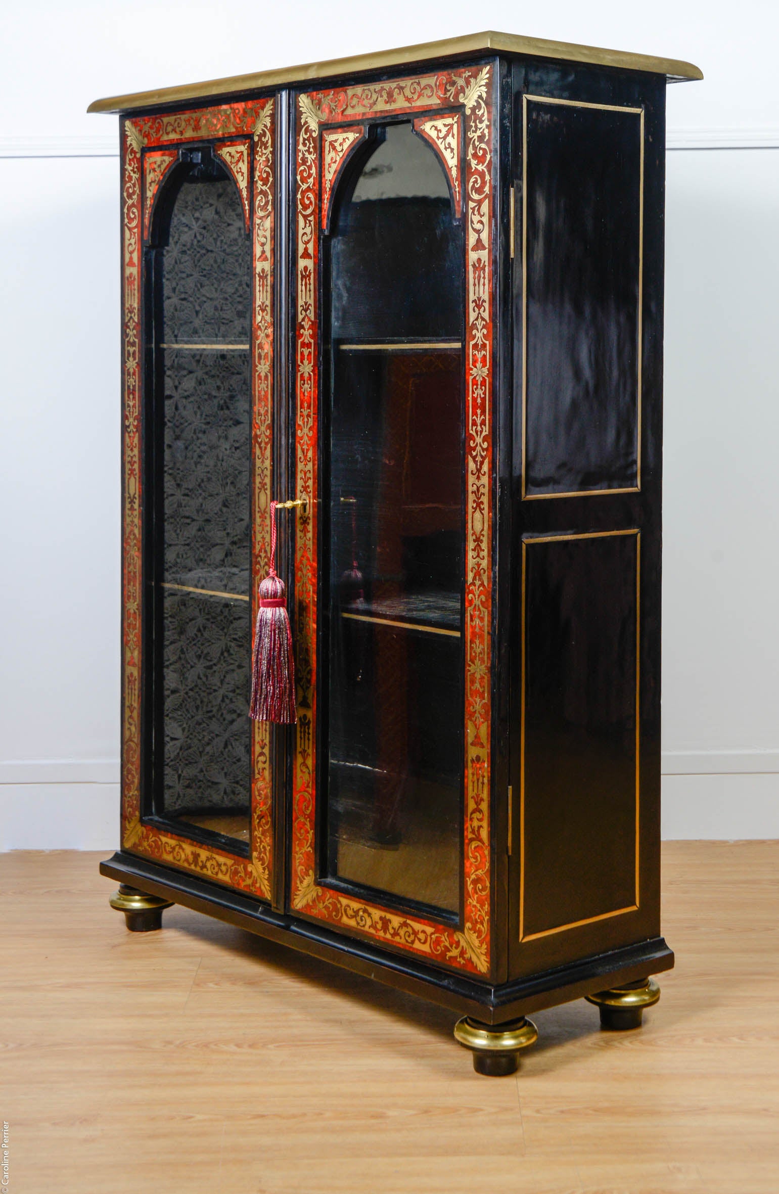 Pewter 18th Century Boulle Marquetry Bookcase For Sale