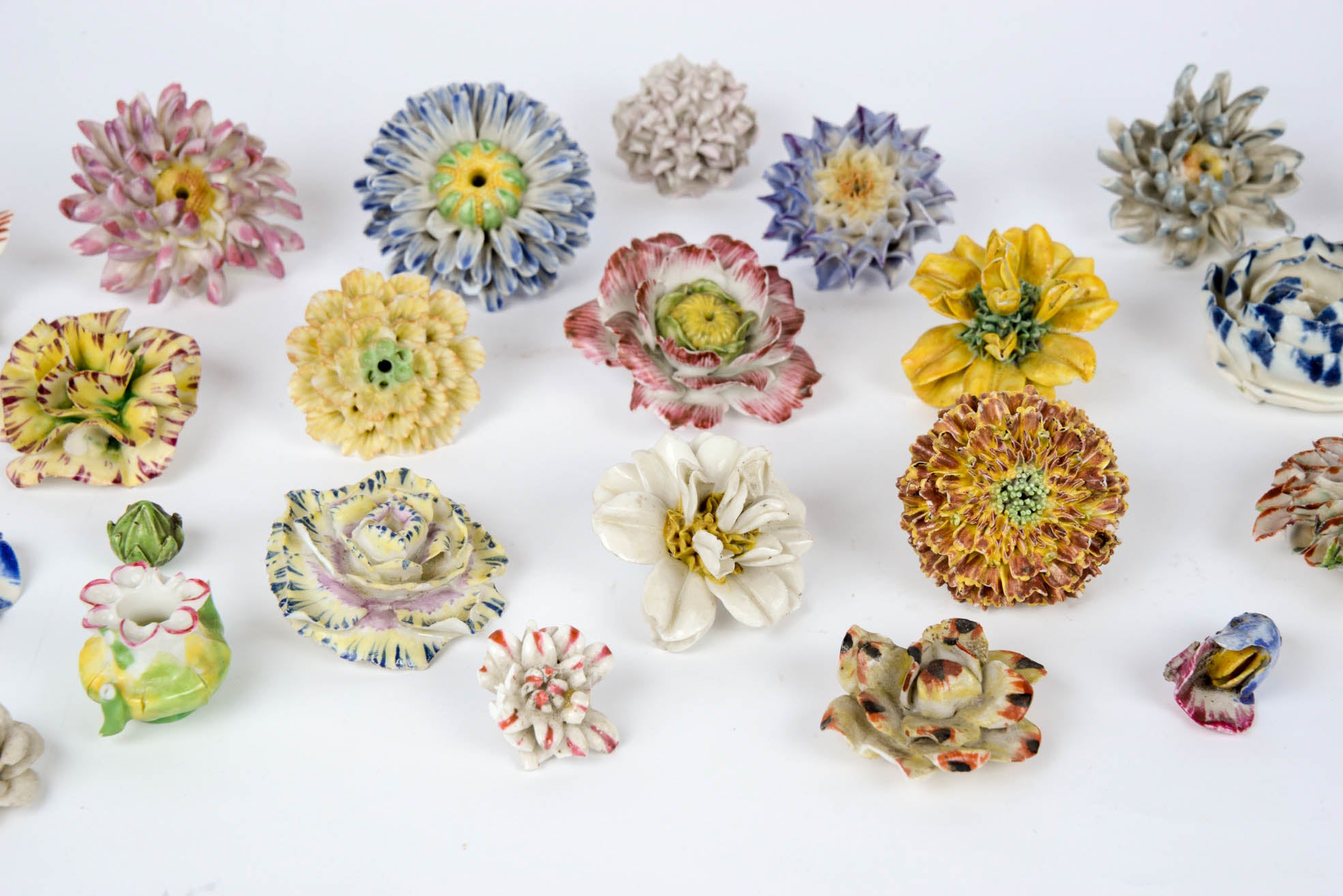 French 18th-19th Century Continental Porcelain Flowers