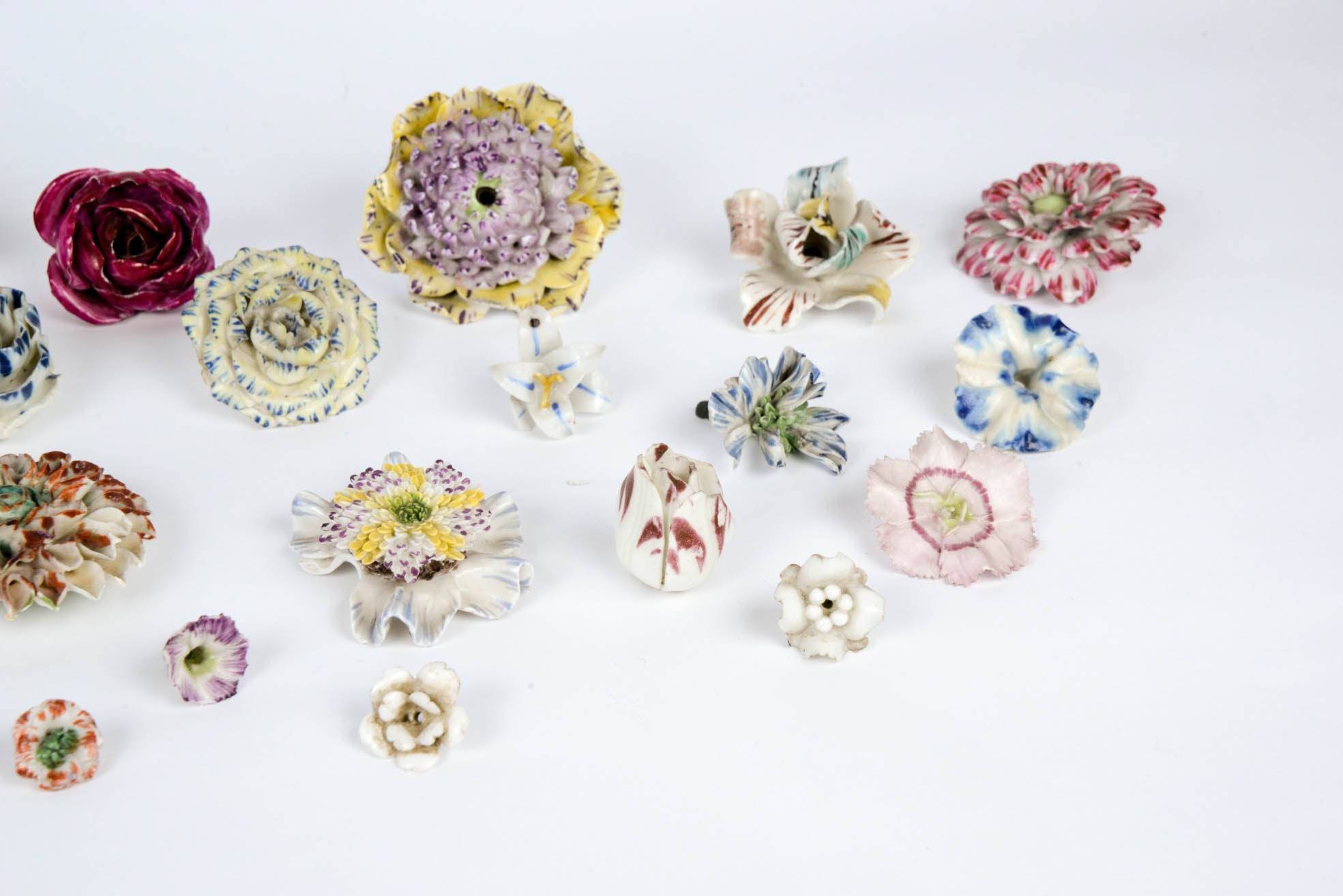 18th-19th Century Continental Porcelain Flowers 1